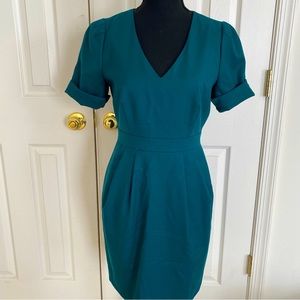 J crew deep green dress. Size 4P